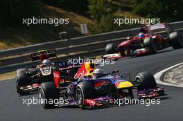 Sebastian Vettel (GER) Red Bull Racing RB9. 28.07.2013. Formula 1 World Championship, Rd 10, Hungarian Grand Prix, Budapest, Hungary, Race Day