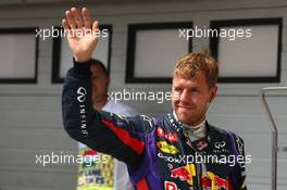 2nd place for Sebastian Vettel (GER) Red Bull Racing RB9. 27.07.2013. Formula 1 World Championship, Rd 10, Hungarian Grand Prix, Budapest, Hungary, Qualifying Day