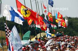 Fans and flags. 27.07.2013. Formula 1 World Championship, Rd 10, Hungarian Grand Prix, Budapest, Hungary, Qualifying Day