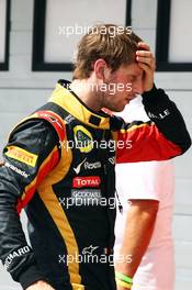 Romain Grosjean (FRA) Lotus F1 Team in parc ferme. 27.07.2013. Formula 1 World Championship, Rd 10, Hungarian Grand Prix, Budapest, Hungary, Qualifying Day