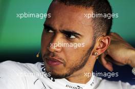 Lewis Hamilton (GBR) Mercedes AMG F1 in the FIA Press Conference. 27.07.2013. Formula 1 World Championship, Rd 10, Hungarian Grand Prix, Budapest, Hungary, Qualifying Day