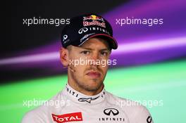 Sebastian Vettel (GER) Red Bull Racing in the FIA Press Conference. 27.07.2013. Formula 1 World Championship, Rd 10, Hungarian Grand Prix, Budapest, Hungary, Qualifying Day