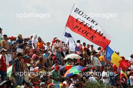 Fans and flags. 27.07.2013. Formula 1 World Championship, Rd 10, Hungarian Grand Prix, Budapest, Hungary, Qualifying Day