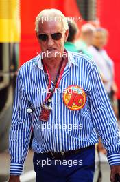 John Button (GBR) celebrating his 70th Birthday. 27.07.2013. Formula 1 World Championship, Rd 10, Hungarian Grand Prix, Budapest, Hungary, Qualifying Day