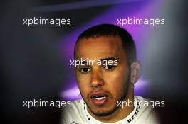 Lewis Hamilton (GBR) Mercedes AMG F1 in the FIA Press Conference. 27.07.2013. Formula 1 World Championship, Rd 10, Hungarian Grand Prix, Budapest, Hungary, Qualifying Day