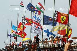 Fans and flags. 27.07.2013. Formula 1 World Championship, Rd 10, Hungarian Grand Prix, Budapest, Hungary, Qualifying Day