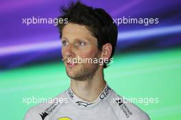 Romain Grosjean (FRA) Lotus F1 Team in the FIA Press Conference. 27.07.2013. Formula 1 World Championship, Rd 10, Hungarian Grand Prix, Budapest, Hungary, Qualifying Day