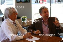 (L to R): Bernie Ecclestone (GBR) CEO Formula One Group (FOM) an Jean Todt (FRA) FIA President sign and agreement setting out a framework for the new Concorde Agreement. 27.07.2013. Formula 1 World Championship, Rd 10, Hungarian Grand Prix, Budapest, Hungary, Qualifying Day