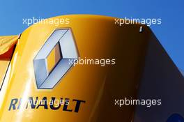 Renault logo on a truck. 27.07.2013. Formula 1 World Championship, Rd 10, Hungarian Grand Prix, Budapest, Hungary, Qualifying Day