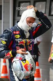 2nd place for Sebastian Vettel (GER) Red Bull Racing RB9. 27.07.2013. Formula 1 World Championship, Rd 10, Hungarian Grand Prix, Budapest, Hungary, Qualifying Day