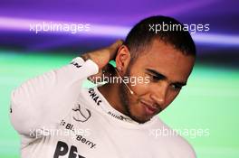 Lewis Hamilton (GBR) Mercedes AMG F1 in the FIA Press Conference. 27.07.2013. Formula 1 World Championship, Rd 10, Hungarian Grand Prix, Budapest, Hungary, Qualifying Day