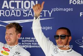 Lewis Hamilton (GBR), Mercedes Grand Prix and Sebastian Vettel (GER), Red Bull Racing  27.07.2013. Formula 1 World Championship, Rd 10, Hungarian Grand Prix, Budapest, Hungary, Qualifying Day