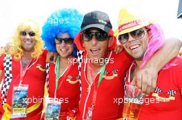 Cross dressing fans. 27.07.2013. Formula 1 World Championship, Rd 10, Hungarian Grand Prix, Budapest, Hungary, Qualifying Day