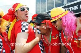 Cross dressing fans. 27.07.2013. Formula 1 World Championship, Rd 10, Hungarian Grand Prix, Budapest, Hungary, Qualifying Day