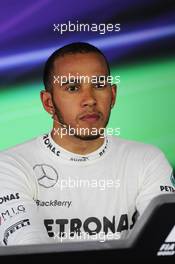 Lewis Hamilton (GBR) Mercedes AMG F1 in the FIA Press Conference. 27.07.2013. Formula 1 World Championship, Rd 10, Hungarian Grand Prix, Budapest, Hungary, Qualifying Day