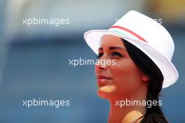 A grid girl on the drivers parade. 28.07.2013. Formula 1 World Championship, Rd 10, Hungarian Grand Prix, Budapest, Hungary, Race Day