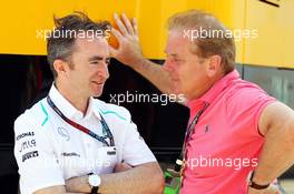 (L to R): Paddy Lowe (GBR) Mercedes AMG F1 Executive Director (Technical) with Jonathan Palmer (GBR). 28.07.2013. Formula 1 World Championship, Rd 10, Hungarian Grand Prix, Budapest, Hungary, Race Day