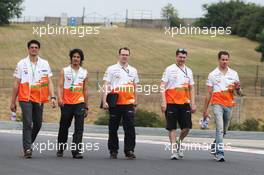 Adrian Sutil (GER) Sahara Force India F1 walks the circuit. 25.07.2013. Formula 1 World Championship, Rd 10, Hungarian Grand Prix, Budapest, Hungary, Preparation Day