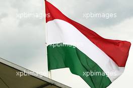 Hungarian flag. 25.07.2013. Formula 1 World Championship, Rd 10, Hungarian Grand Prix, Budapest, Hungary, Preparation Day
