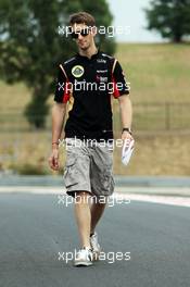 Romain Grosjean (FRA) Lotus F1 Team walks the circuit. 25.07.2013. Formula 1 World Championship, Rd 10, Hungarian Grand Prix, Budapest, Hungary, Preparation Day