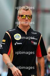 Kimi Raikkonen (FIN) Lotus F1 Team. 25.07.2013. Formula 1 World Championship, Rd 10, Hungarian Grand Prix, Budapest, Hungary, Preparation Day