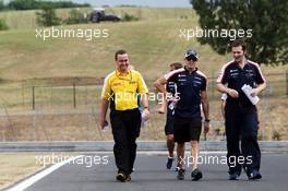 Pastor Maldonado (VEN) Williams walks the circuit. 25.07.2013. Formula 1 World Championship, Rd 10, Hungarian Grand Prix, Budapest, Hungary, Preparation Day