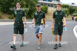 Charles Pic (FRA) Caterham walks the circuit. 25.07.2013. Formula 1 World Championship, Rd 10, Hungarian Grand Prix, Budapest, Hungary, Preparation Day