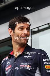Mark Webber (AUS) Red Bull Racing. 25.07.2013. Formula 1 World Championship, Rd 10, Hungarian Grand Prix, Budapest, Hungary, Preparation Day