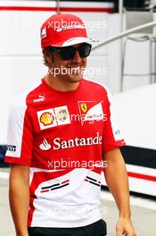 Fernando Alonso (ESP) Ferrari. 25.07.2013. Formula 1 World Championship, Rd 10, Hungarian Grand Prix, Budapest, Hungary, Preparation Day
