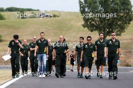 Giedo van der Garde (NLD) Caterham F1 Team walks the circuit. 25.07.2013. Formula 1 World Championship, Rd 10, Hungarian Grand Prix, Budapest, Hungary, Preparation Day