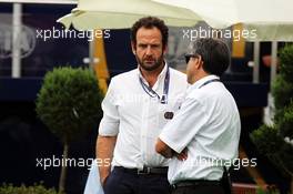 (L to R): Matteo Bonciani (ITA) FIA Media Delegate with Pasquale Lattuneddu (ITA) of the FOM. 25.07.2013. Formula 1 World Championship, Rd 10, Hungarian Grand Prix, Budapest, Hungary, Preparation Day