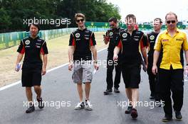 Romain Grosjean (FRA) Lotus F1 Team walks the circuit. 25.07.2013. Formula 1 World Championship, Rd 10, Hungarian Grand Prix, Budapest, Hungary, Preparation Day