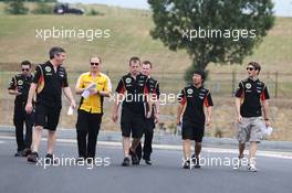 Romain Grosjean (FRA) Lotus F1 Team walks the circuit. 25.07.2013. Formula 1 World Championship, Rd 10, Hungarian Grand Prix, Budapest, Hungary, Preparation Day