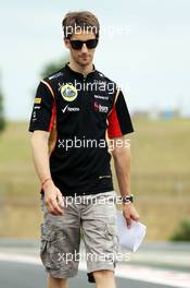 Romain Grosjean (FRA) Lotus F1 Team walks the circuit. 25.07.2013. Formula 1 World Championship, Rd 10, Hungarian Grand Prix, Budapest, Hungary, Preparation Day