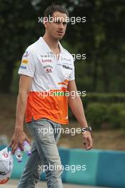 Adrian Sutil (GER) Sahara Force India F1 walks the circuit. 25.07.2013. Formula 1 World Championship, Rd 10, Hungarian Grand Prix, Budapest, Hungary, Preparation Day