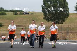 Paul di Resta (GBR) Sahara Force India F1 walks the circuit. 25.07.2013. Formula 1 World Championship, Rd 10, Hungarian Grand Prix, Budapest, Hungary, Preparation Day