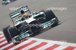Lewis Hamilton (GBR) Mercedes AMG F1 W04. 25.10.2013. Formula 1 World Championship, Rd 16, Indian Grand Prix, New Delhi, India, Practice Day.