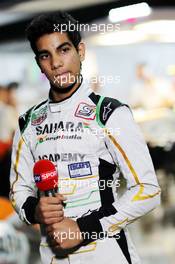 Jehan Daruvala (IND) Sahara Force India Academy Driver, winner of the British KF3 Karting Championship. 25.10.2013. Formula 1 World Championship, Rd 16, Indian Grand Prix, New Delhi, India, Practice Day.