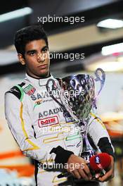 Jehan Daruvala (IND) Sahara Force India Academy Driver, winner of the British KF3 Karting Championship. 25.10.2013. Formula 1 World Championship, Rd 16, Indian Grand Prix, New Delhi, India, Practice Day.