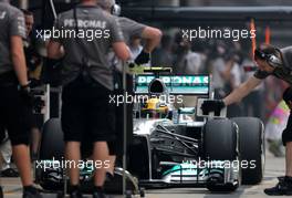 Lewis Hamilton (GBR), Mercedes Grand Prix  25.10.2013. Formula 1 World Championship, Rd 16, Indian Grand Prix, New Delhi, India, Practice Day.