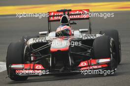 Jenson Button (GBR) McLaren MP4-28. 25.10.2013. Formula 1 World Championship, Rd 16, Indian Grand Prix, New Delhi, India, Practice Day.
