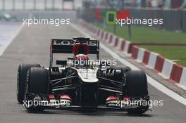 Kimi Raikkonen (FIN) Lotus F1 E21. 25.10.2013. Formula 1 World Championship, Rd 16, Indian Grand Prix, New Delhi, India, Practice Day.