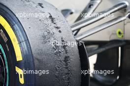 Worn Pirelli tyres on a Mercedes AMG F1 W04. 25.10.2013. Formula 1 World Championship, Rd 16, Indian Grand Prix, New Delhi, India, Practice Day.