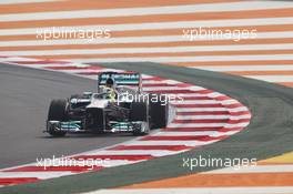 Nico Rosberg (GER) Mercedes AMG F1 W04. 25.10.2013. Formula 1 World Championship, Rd 16, Indian Grand Prix, New Delhi, India, Practice Day.