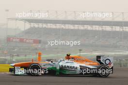 Adrian Sutil (GER) Sahara Force India VJM06. 25.10.2013. Formula 1 World Championship, Rd 16, Indian Grand Prix, New Delhi, India, Practice Day.