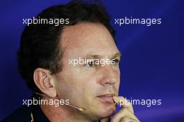 Christian Horner (GBR) Red Bull Racing Team Principal in the FIA Press Conference. 25.10.2013. Formula 1 World Championship, Rd 16, Indian Grand Prix, New Delhi, India, Practice Day.
