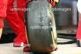 Worn Pirelli tyres used by Ferrari. 25.10.2013. Formula 1 World Championship, Rd 16, Indian Grand Prix, New Delhi, India, Practice Day.