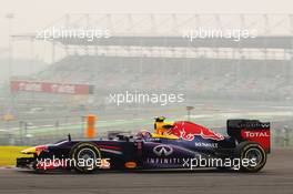 Mark Webber (AUS) Red Bull Racing RB9. 25.10.2013. Formula 1 World Championship, Rd 16, Indian Grand Prix, New Delhi, India, Practice Day.