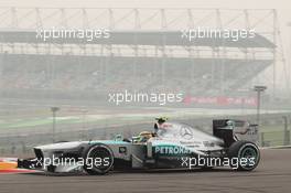 Lewis Hamilton (GBR) Mercedes AMG F1 W04. 25.10.2013. Formula 1 World Championship, Rd 16, Indian Grand Prix, New Delhi, India, Practice Day.