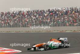 Adrian Sutil (GER), Sahara Force India F1 Team   27.10.2013. Formula 1 World Championship, Rd 16, Indian Grand Prix, New Delhi, India, Race Day.